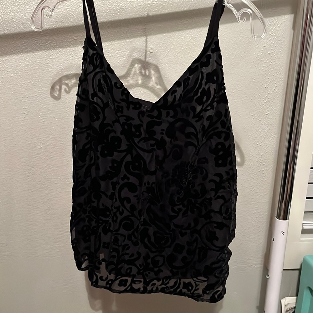 Velvet detail tank